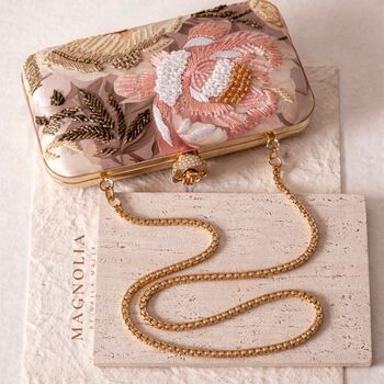 Salqin | Floral Printed Embroidery Clutch Bag, 7 of 7