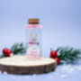 Personalised Christmas Tiny Keepsake Bottle Gift Pink And Silver, thumbnail 2 of 3