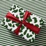 Green Leopard Print Luxury Wrapping Paper, thumbnail 4 of 5