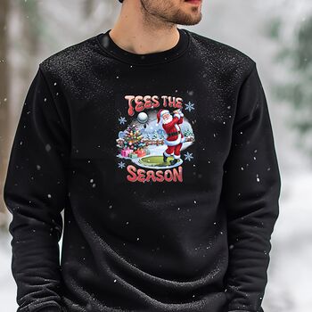 Tees The Season Funny Christmas Golf Jumper, 4 of 4