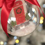 Front Door New Home Snowy Acrylic Christmas Tree Bauble, thumbnail 4 of 5