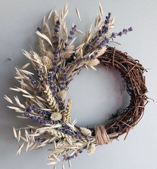 Small Dried Flower Lavender Wreath, 4 of 4