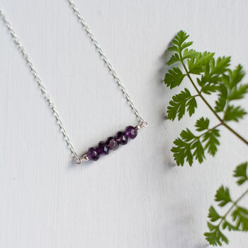 Sterling Silver Amethyst Gemstone Necklace, 5 of 6