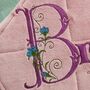 Pink Velour Wall Kite With Floral Initial Monogram, thumbnail 7 of 11
