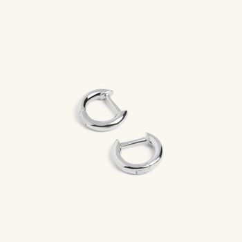 Huggie Hoop Earrings Silver Or Gold Vermeil Plated, 3 of 7