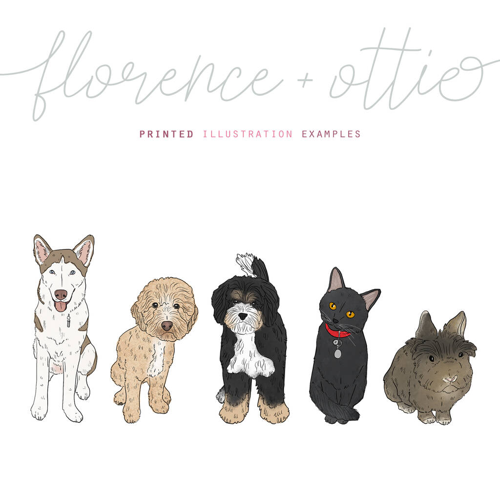 Bespoke Pet Portrait Organic Cotton Sweatshirt By Florence and Ottie
