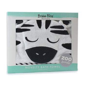 Hooded Baby Towel Zebra, 3 of 3