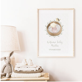 Welcome New Baby Girl Print, 2 of 3