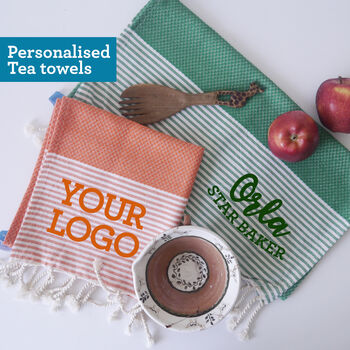 Personalised Pure Natural Cotton Tea Towel, 2 of 10