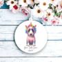 Personalised Unicorn Bull Terrier Keepsake Gift, thumbnail 2 of 2
