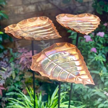 Set Of Leaf Copper Garden Sculptures Ltzaf149, 2 of 9