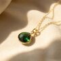 Emerald May Birthstone Gold Plated Pendant Necklace, thumbnail 1 of 3