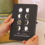Personalised Moon Phase Notebook Journal Travel Gift, thumbnail 2 of 3