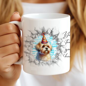 Personalised Lhasa Apso Birthday Break Through Dog, 8 of 8