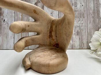 Hand Carved Wooden ‘Hand Of Wisdom’ Wine Bottle Holder, 5 of 11