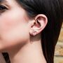 Heart Lace Sterling Silver Stud Earrings, thumbnail 2 of 10