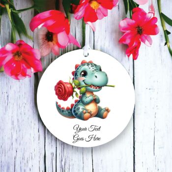 Personalised Cute Rose Animal Dinosaur Decoration, 2 of 2