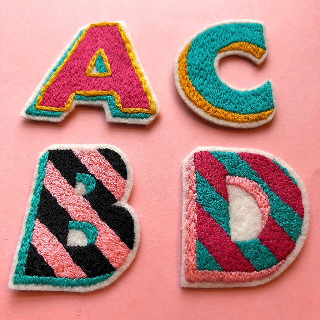 Embroidery Letters Patches Hand Embroidery