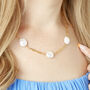 Sunkissed Pearl And Chain Necklace, thumbnail 1 of 5
