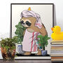 Sloth In Bathroom Towel, Funny Toilet Art, thumbnail 1 of 7