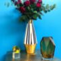 Amber Diamond Cut Vase, thumbnail 2 of 6