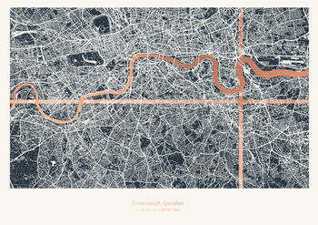 Personalised Metallic London Coordinates Map, 9 of 10