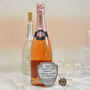 Personalised Valentine Rose Champagne With Pewter Label, thumbnail 2 of 4