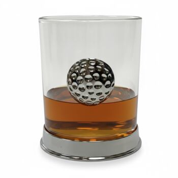 Personalised Golf Ball Glass With Engraved Collar, 4 of 11