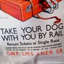 Fox Terrier Dog Vintage Gwr Rail Travel Poster Shopper, thumbnail 3 of 3