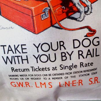 Fox Terrier Dog Vintage Gwr Rail Travel Poster Shopper, 3 of 3