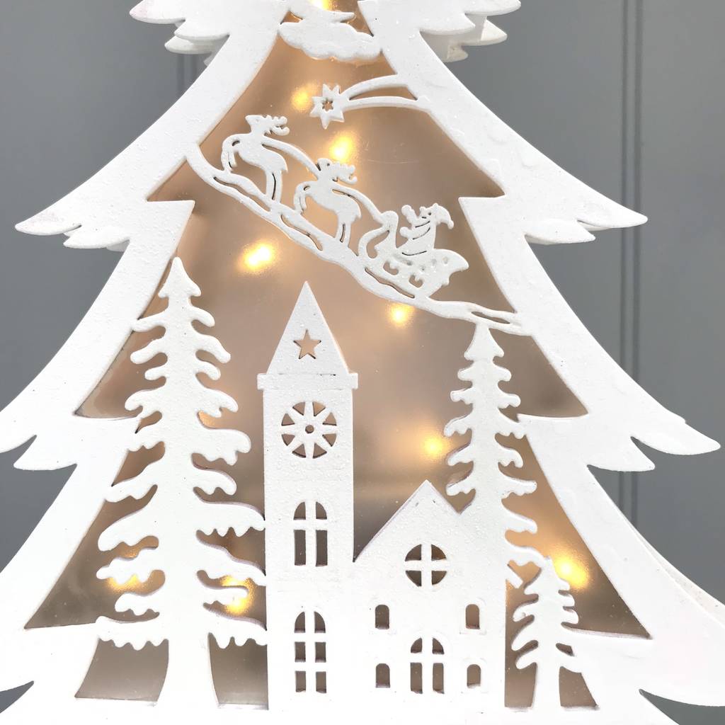 light up tree scene by pink pineapple home & gifts