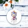 Personalised Unicorn Bichon Frise Keepsake Gift, thumbnail 2 of 2