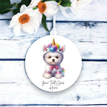 Personalised Unicorn Bichon Frise Keepsake Gift, 2 of 2