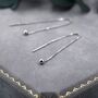 Sterling Silver Minimalist Ball Threaders Earrings, thumbnail 1 of 9