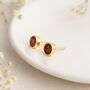 18ct Gold Plated Sterling Silver July Birthstone Stud Earrings – 7mm, thumbnail 3 of 6
