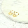 Geometric Fan Golden Hoop Earrings, thumbnail 3 of 7
