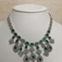 Emerald Green American Diamond Silver Set, thumbnail 3 of 10
