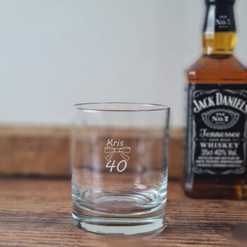 40th Birthday Whisky Glass, 2 of 7