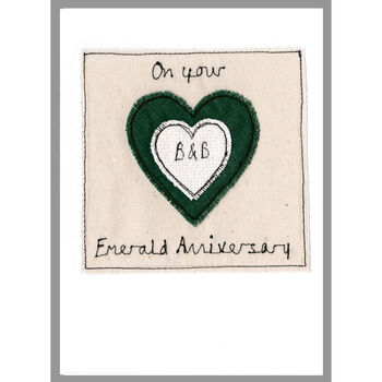 Personalised Emerald 55th Wedding Anniversary Card, 8 of 12