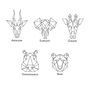 Metallic Geometric Animals Prints Twin Pack, thumbnail 4 of 6