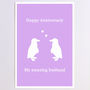 Personalised Penguins Anniversary Card, thumbnail 5 of 8