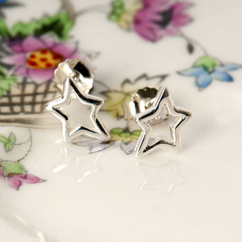 Reach For The Stars Sterling Silver Stud Earrings, 4 of 11