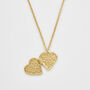 Gold Forget Me Not Heart Locket Necklace, thumbnail 4 of 9