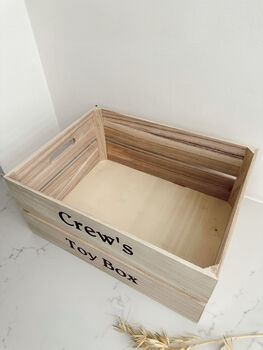 Large Personalised Wooden Storage Box, 7 of 8