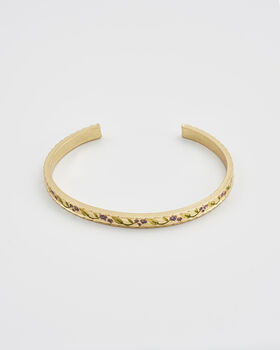 Blackberry Bramble Gold Bangle, 4 of 9