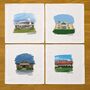 Set Of Four Handkerchiefs With British Golf Courses, thumbnail 1 of 12