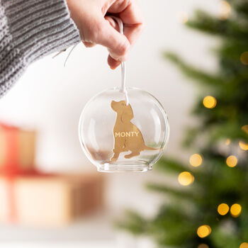 Personalised Memorial Pet Glass Dome Bauble, 3 of 5