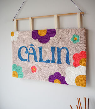Personalised Name Wall Art Hanging With Daisy Flowers, 6 of 6