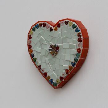 Handmade Millefiori Hearts Mosaic Wall Art, 2 of 3