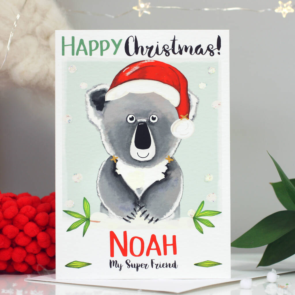 Personalised Koala Relation Christmas Card, 1 of 8